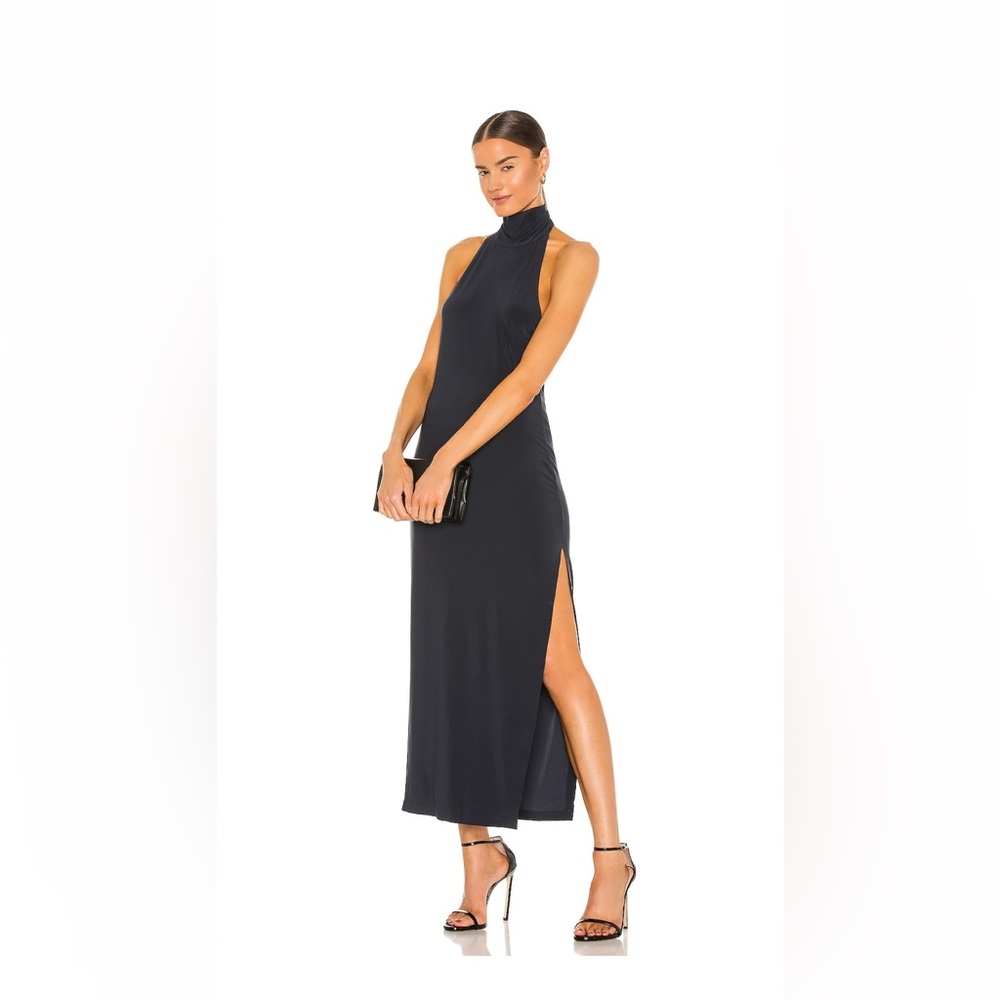 Normal Kamali Halter Turtle Side Slit Gown